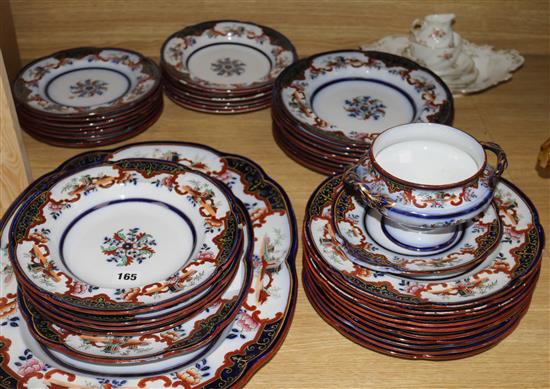 A 19th century Masons style part dinner service etc